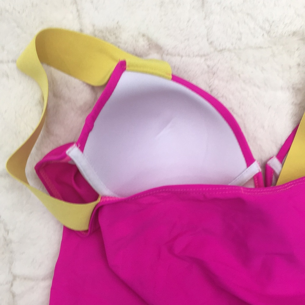 Neon Pink & Lime Accent One-Piece Swimsuit - Picture 5 of 5